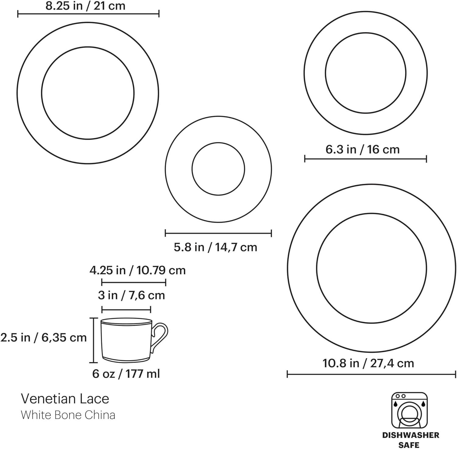 Lenox Venetian Lace 5 Piece Place Setting, 5-Piece Place Setting, Lenox Venetian Lace Fine Dinnerware,White