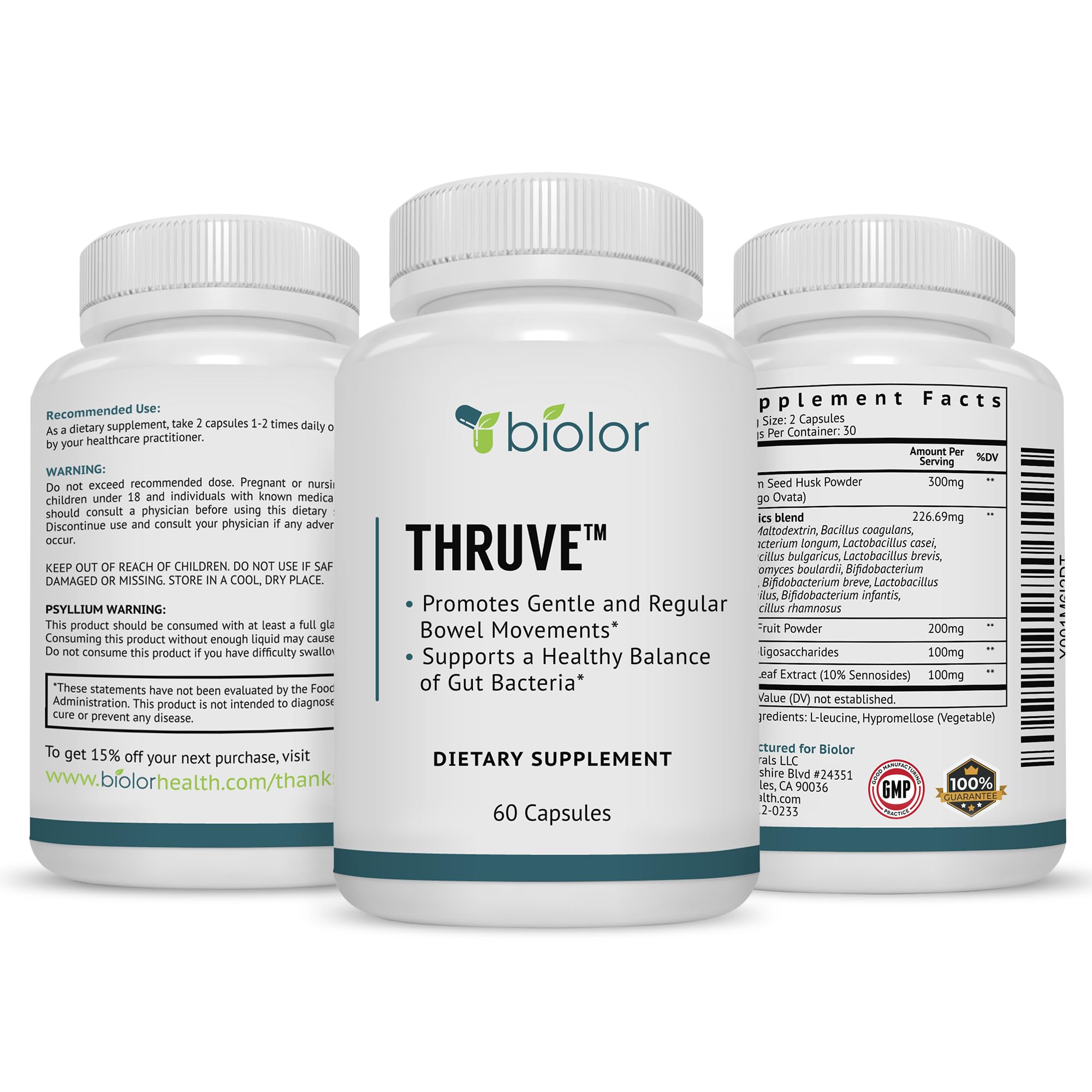 Biolor Constipation Relief - Natural Laxative - Probiotic for Constipation — Amazon image 5
