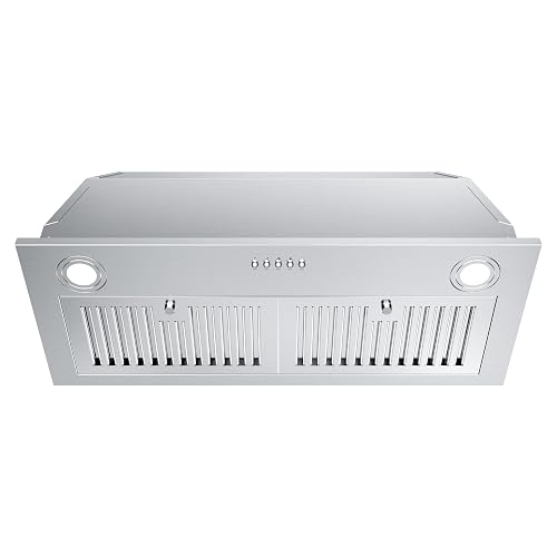 FIREGAS Range Hood Insert 30 Inch, Built-in Kitchen Hood with 600 CFM