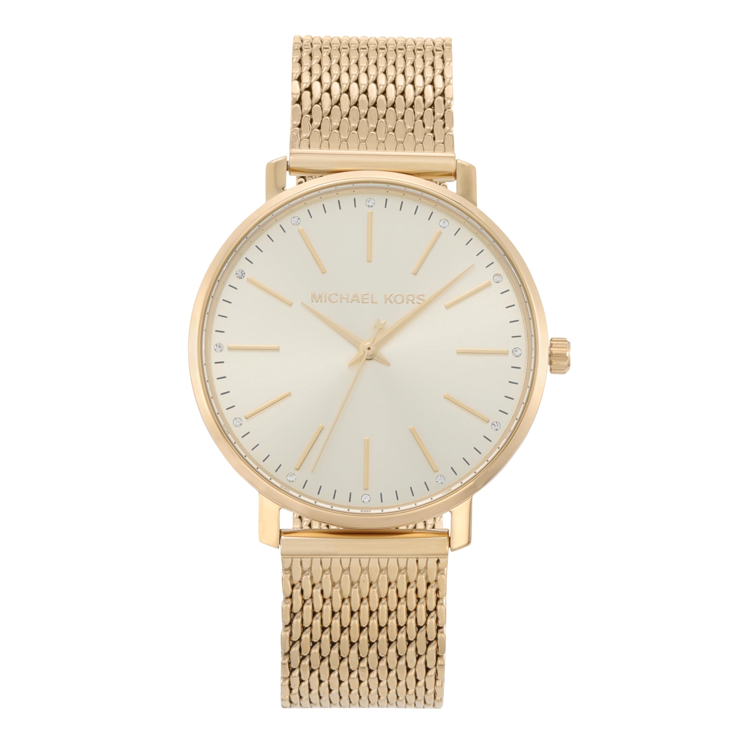 Michael Kors Damski Zegarek Pyper, kwarcowy z trójwskazówkowym mechanizmem, z paskiem ze stali nierdzewnej lub stopu metali