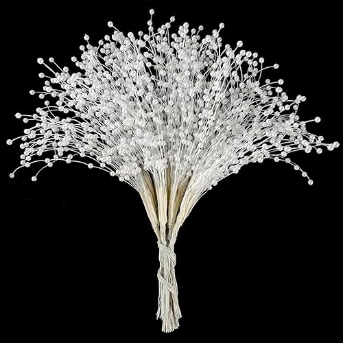 100 piezas de perlas para manualidades, cuentas artificiales para ramo de flores de novia, decoración de mesa de fiesta de boda, ramillete,