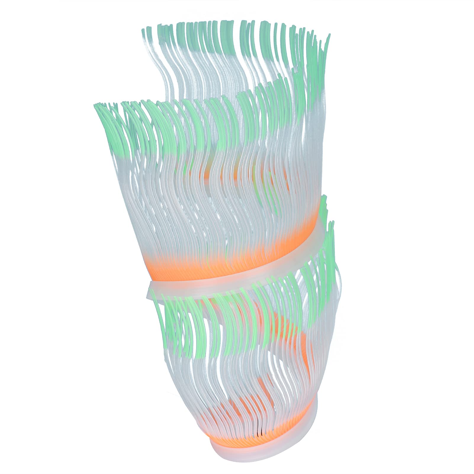 NIBEMINENT Aquarium Decorations Sea Anemone Fish Tank Silicone Artificial Glowing Plant Ornaments SGreen