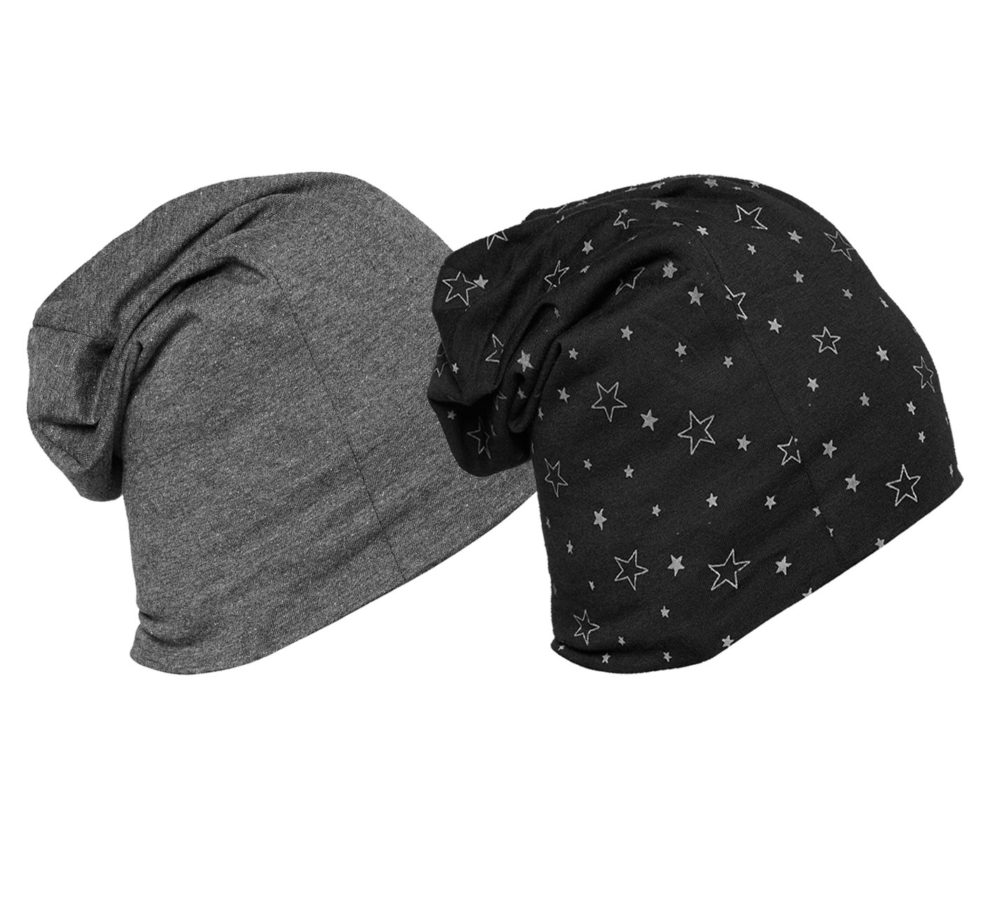 VIMAL JONNEY Multicolor Blended Free Size Beanie Cap for Men(Pack of 2)