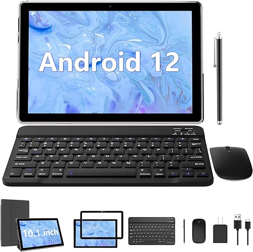 Tabletas Android 13 2024, tableta 2 en 1 de 10 pulgadas, tableta con teclado, 6+64 GB+1TB expandir, Wi-Fi 6 2.4G5G, BT 5.0, Dual Carema, juegos,