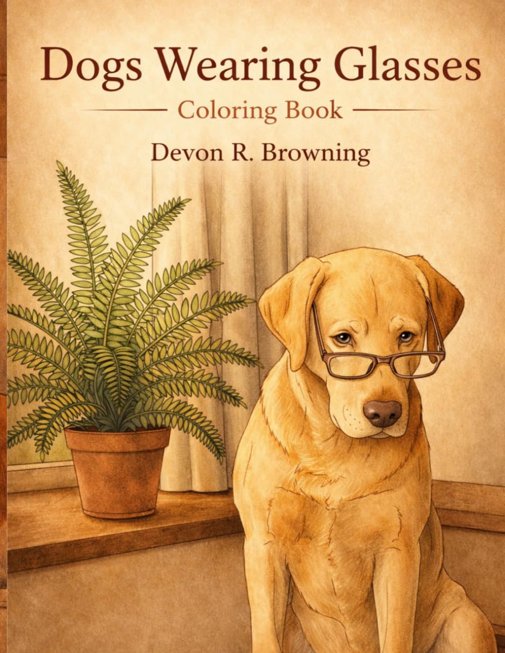 Dogs Wearing Glasses Coloring Book: Adorable & Cozy Dog Designs for Relaxation and Creativity