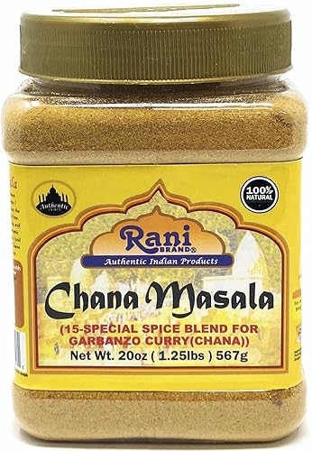 Vista 43 de Rani Organic Chana Masala (mezcla de garbanzo curry de 9 especias) Tarro PET de 3 onzas (3.00 oz) ~ Todo natural Vegano Apto para gluten Sin