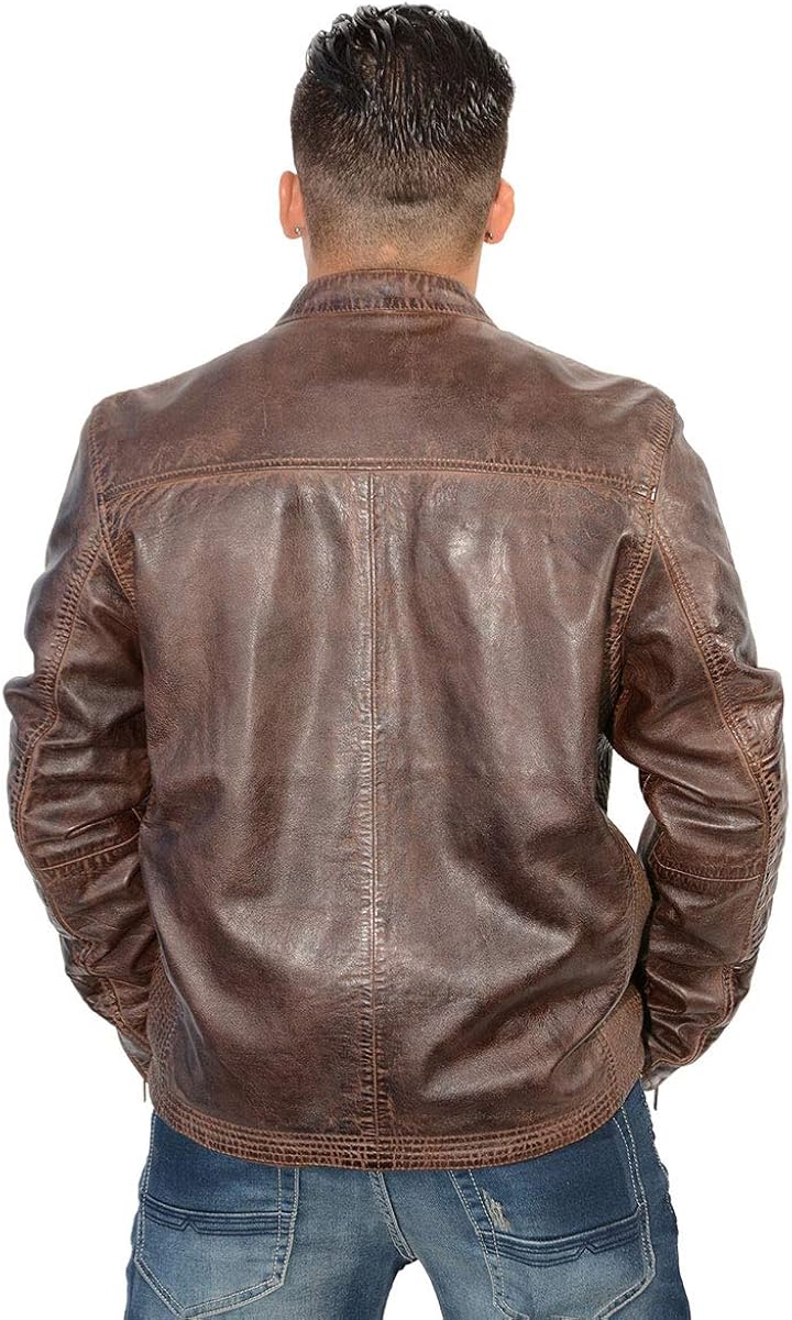 Miniatura 5 de Milwaukee Leather SFM1805 - Chaqueta de piel de cordero para hombre, color negro