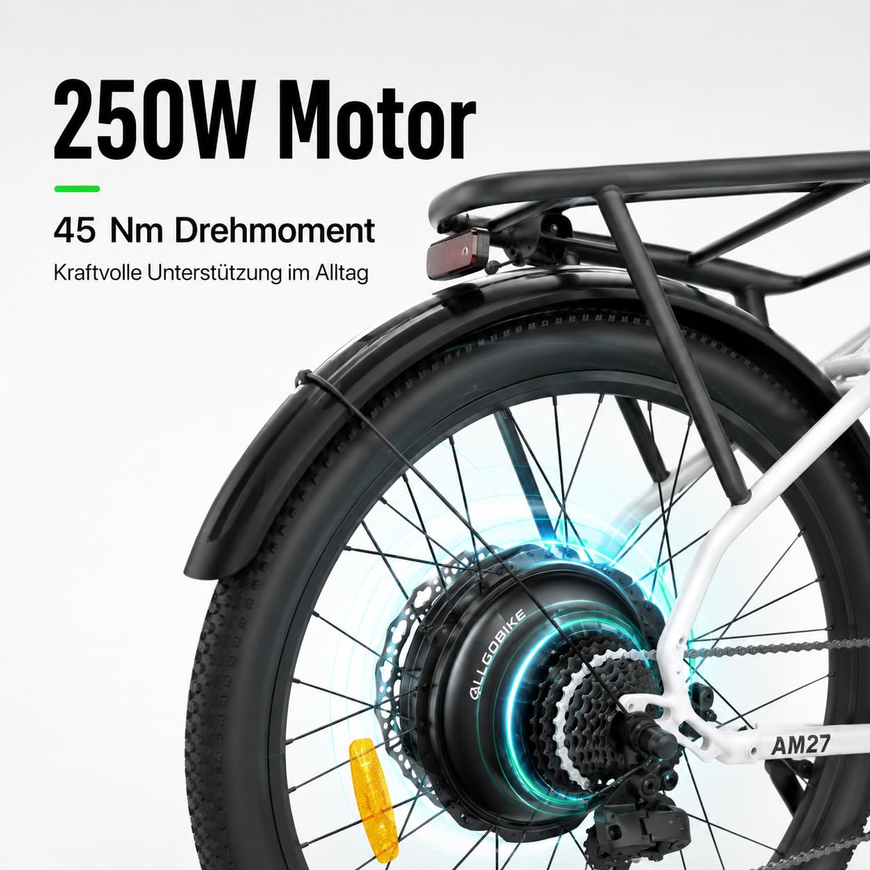 E Bike Herren Damen 27,5 Zoll, Elektrofahrrad City Trekkingrad mit 36V 15Ah Akku bis 100 km, 250W Pedelec bis 25 km/h, 45 Nm, 7-Gang Schaltung, Scheibenbremsen, E-Bike für Pendeln & Touren