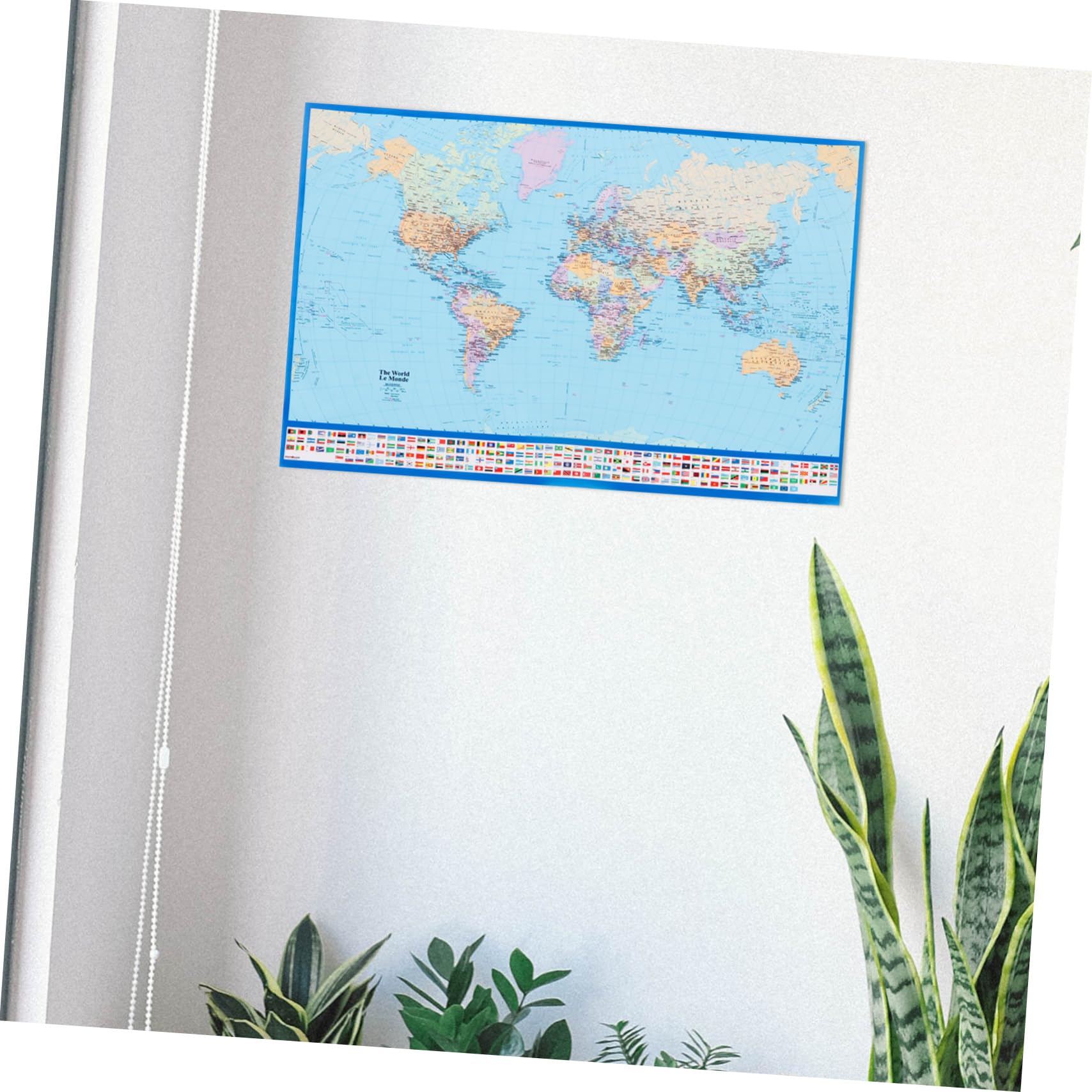 Veemoon Poster Educativo Mappa Del Mondo e Stati Uniti 40x60 Cm Set 2 Pezzi