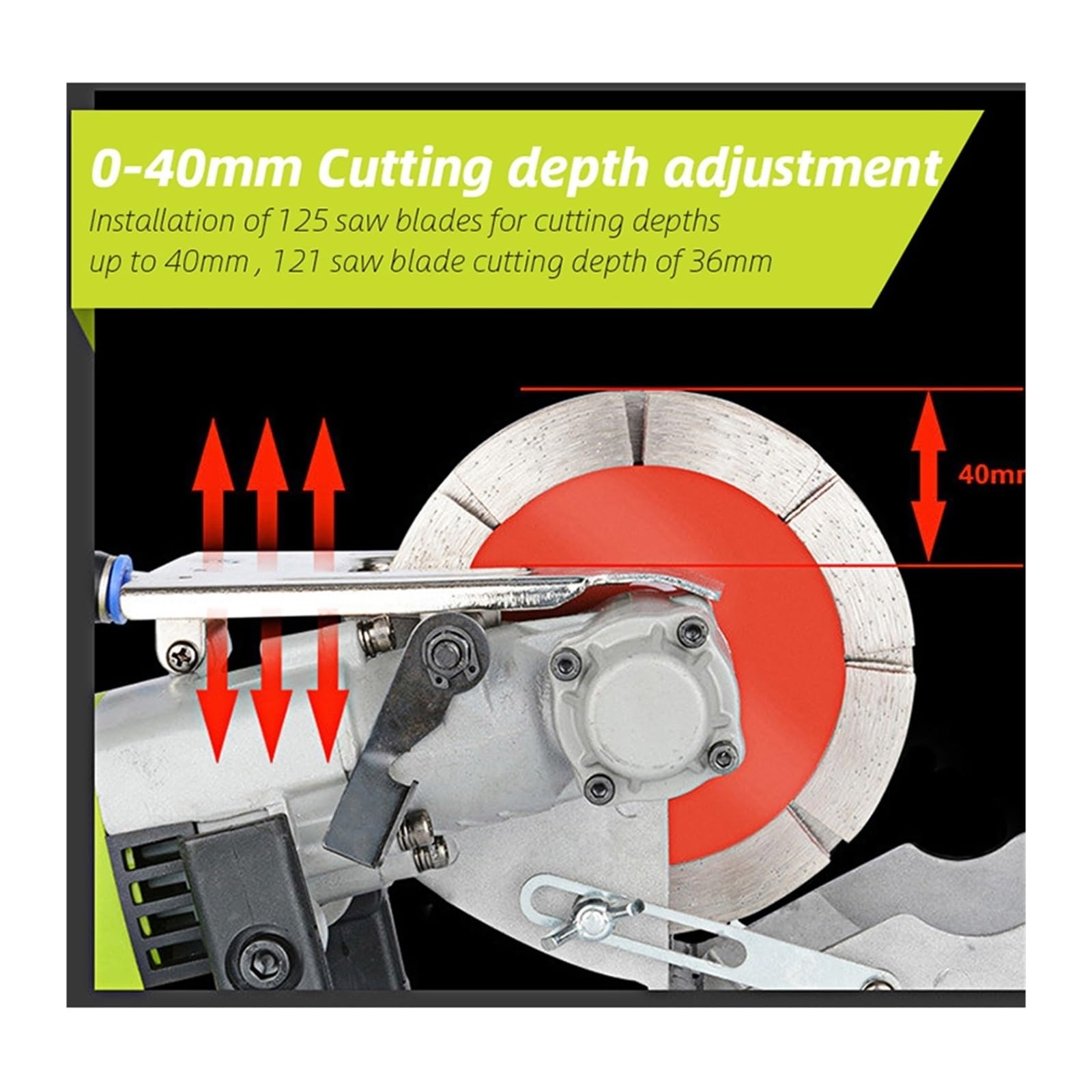 Máquina cortadora de pared eléctrica 8300 W, ranuradora y, ladrillos, hormigón acero, sierra circular, herramienta para principiantes uso de bricolaje(125mm 4000W)