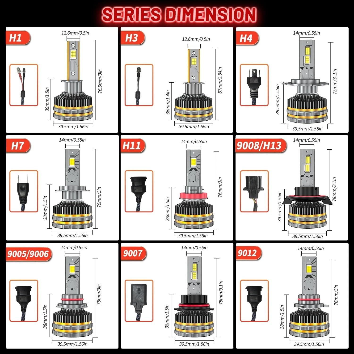 LED Oświetlenie pomocnicze H7 H4 H11 Reflektor LED Canbus