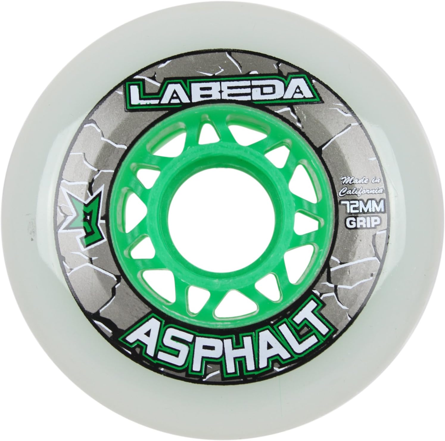 Labeda Wheels Inline Roller Hockey Gripper Asphalt Outdoor White 72mm 83A x1
