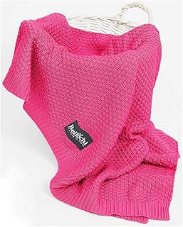 Bellochi Premium Copertina per Neonato - 100% Bamboo - Coperta Estiva Neonato Morbida per una Ragazza o un Ragazzo - Comodo Arioso Fatto a Mano - 100x80 cm - Mallow