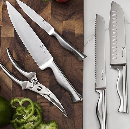 Miniatura 7 de Juego de cuchillos de cocina ultra afilados de 15 piezas con bloque de madera