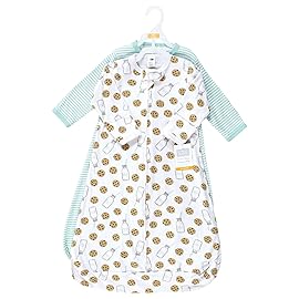 Hudson Baby Unisex Baby Cotton Wearable Sleeping Bag, Sack, Blanket, Mint Milk Cookies Long Sleeve, 18-24 Months