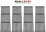 GrillSpot – Broil-Mate Porcelain Glossy Cast Iron Cooking Grate Set | Replacement for Select Gas Grill Models | Exact Fit | 17.375” x 25.5” | Outdoor Barbecue Grill Parts | 4-Piece