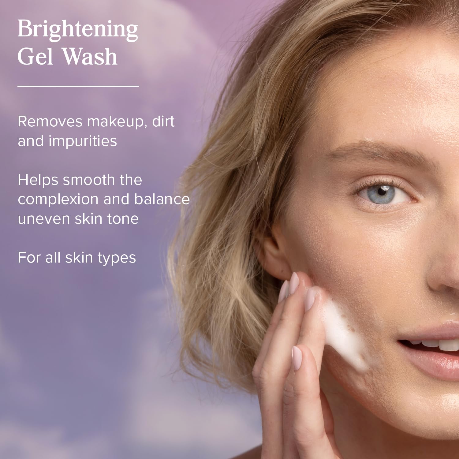 Heritage Store Aura Glow Facial Cleanser, Brightening Wash for a Fresh Glow, All Skin Types, Revitalizing Gel Cleanser Exfoliates & Smooths with Glycolic Acid, Niacinamide & Clear Quartz, Vegan, 6oz - Image 2