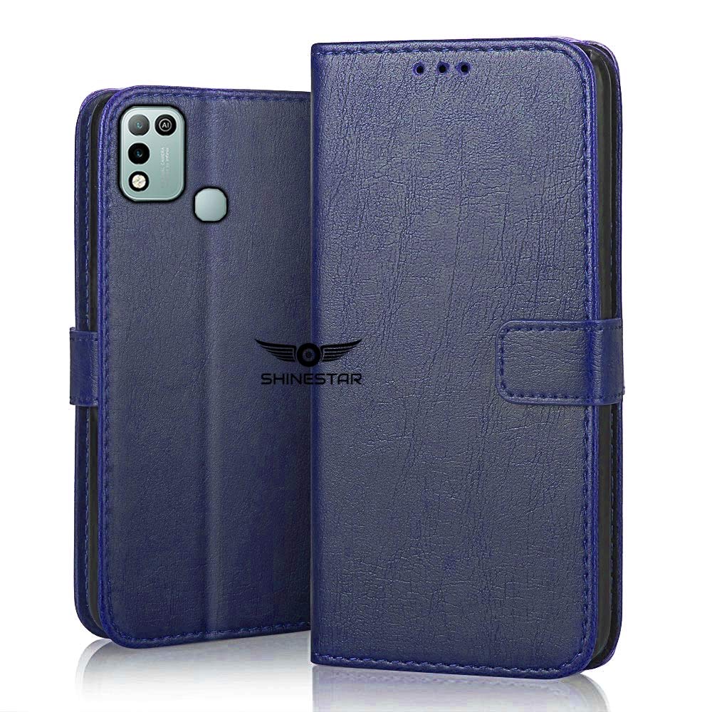 SHINESTAR PU Leather Flip Cover Wallet Case with Inside TPU Silicone Back Cover Case for Infinix Smart 5 - Ultimate Blue (B08YNDC2GG) Amazon Price History, Amazon Price Tracker