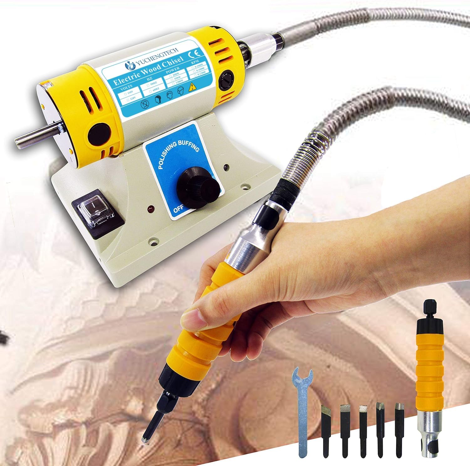 YUCHENGTECH Electric Wood Chisel Carving Tool
