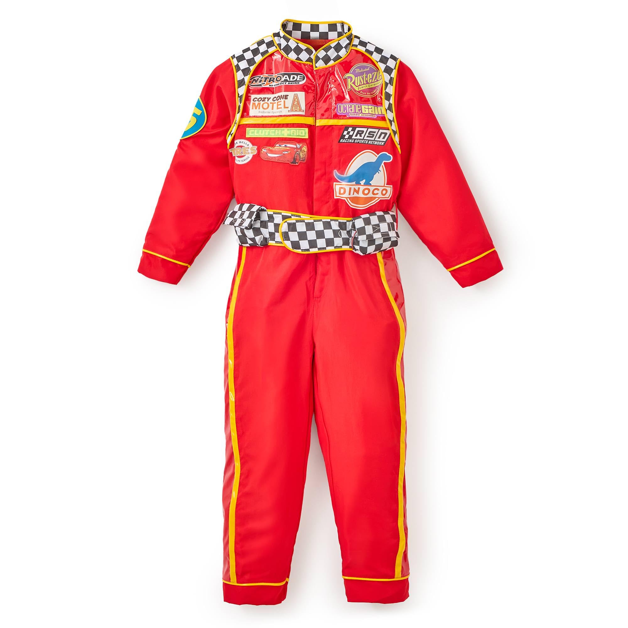 Disney Store Official, Cars, Rayo McQueen, disfraz infantil, traje de carreras con luces y sonidos
