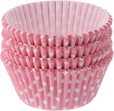 200 Pcs Cupcake Liners Standard Baking Cups, Multi-purpose Simplicity Hem Cupcake Liners Non Stick Wrappers for Cake Decorating Tools, Kitchen SuppliesRed Dot
