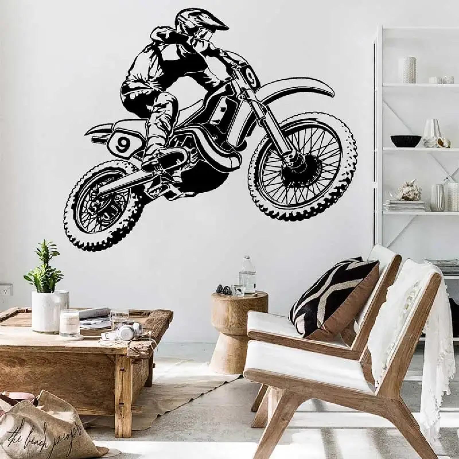 YOUOUSI Extreme Sports Bike and Motorcycle Racing Vinyl Children's Room Teen boy Bedroom Room Art Decals
