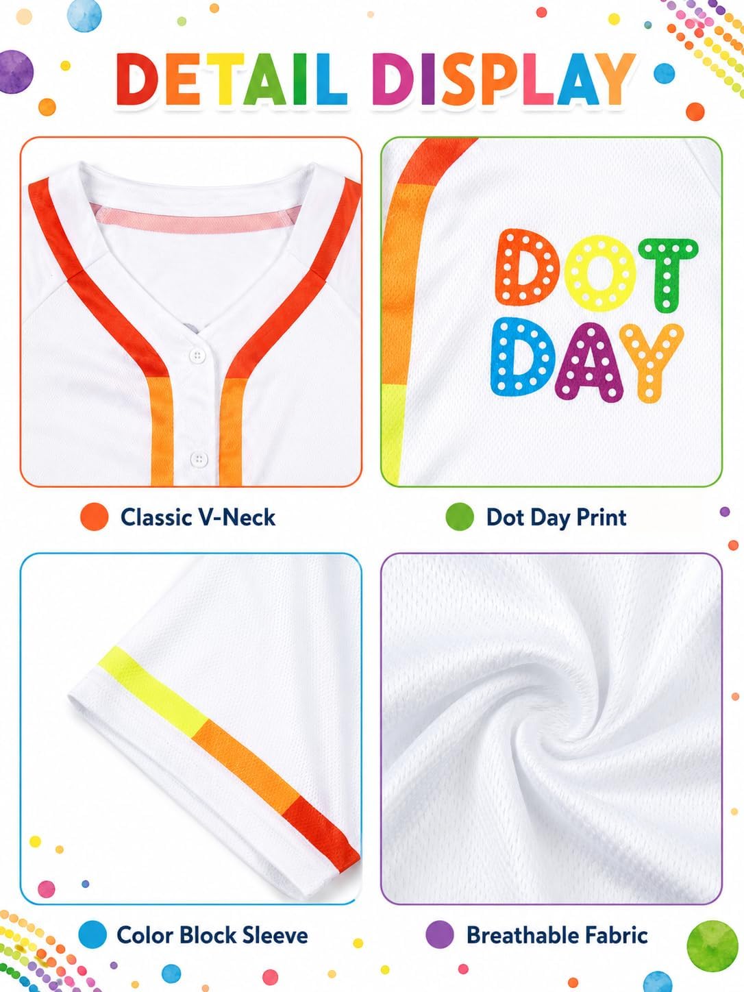 Happy Dot Day Shirt Colorful Womens Teacher Jersey Polka Dots Top