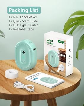 Label Maker Machine,Portable Bluetooth Label Printer, Wireless Mini Label Makers Thermal Sticker with Multiple Templates for Home, Kitchen, School, Office