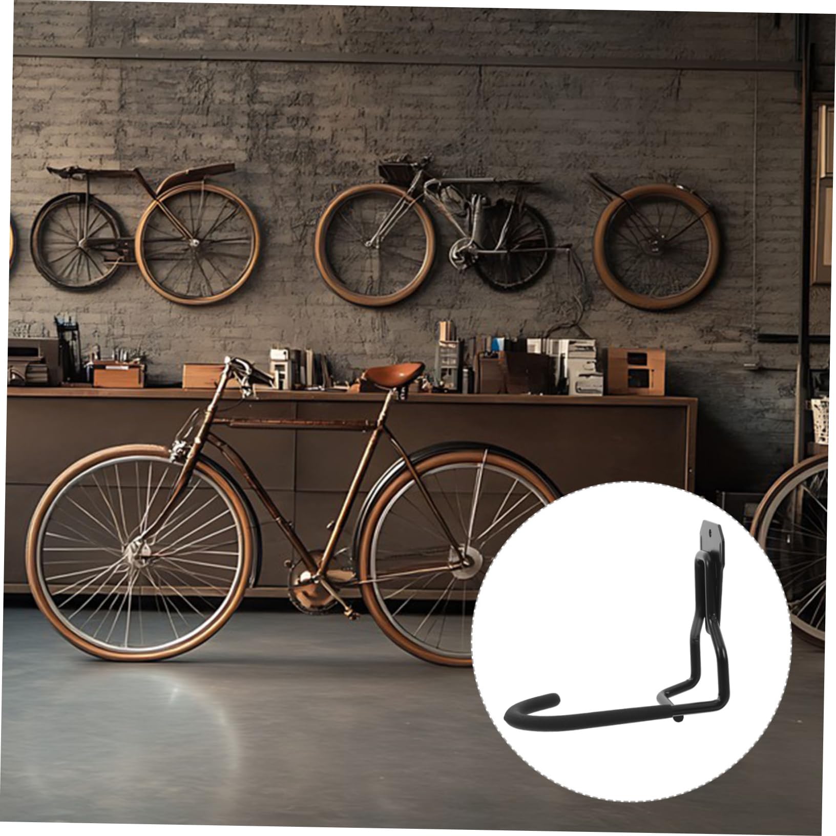 SEWACC 4 Piezas Soporte de Pared para Herramientas y Bicicletas Ganchos Resistentes para Garaje Organizador de Almacenamiento Multifuncional para Equipos de Jardín y Bicicletas