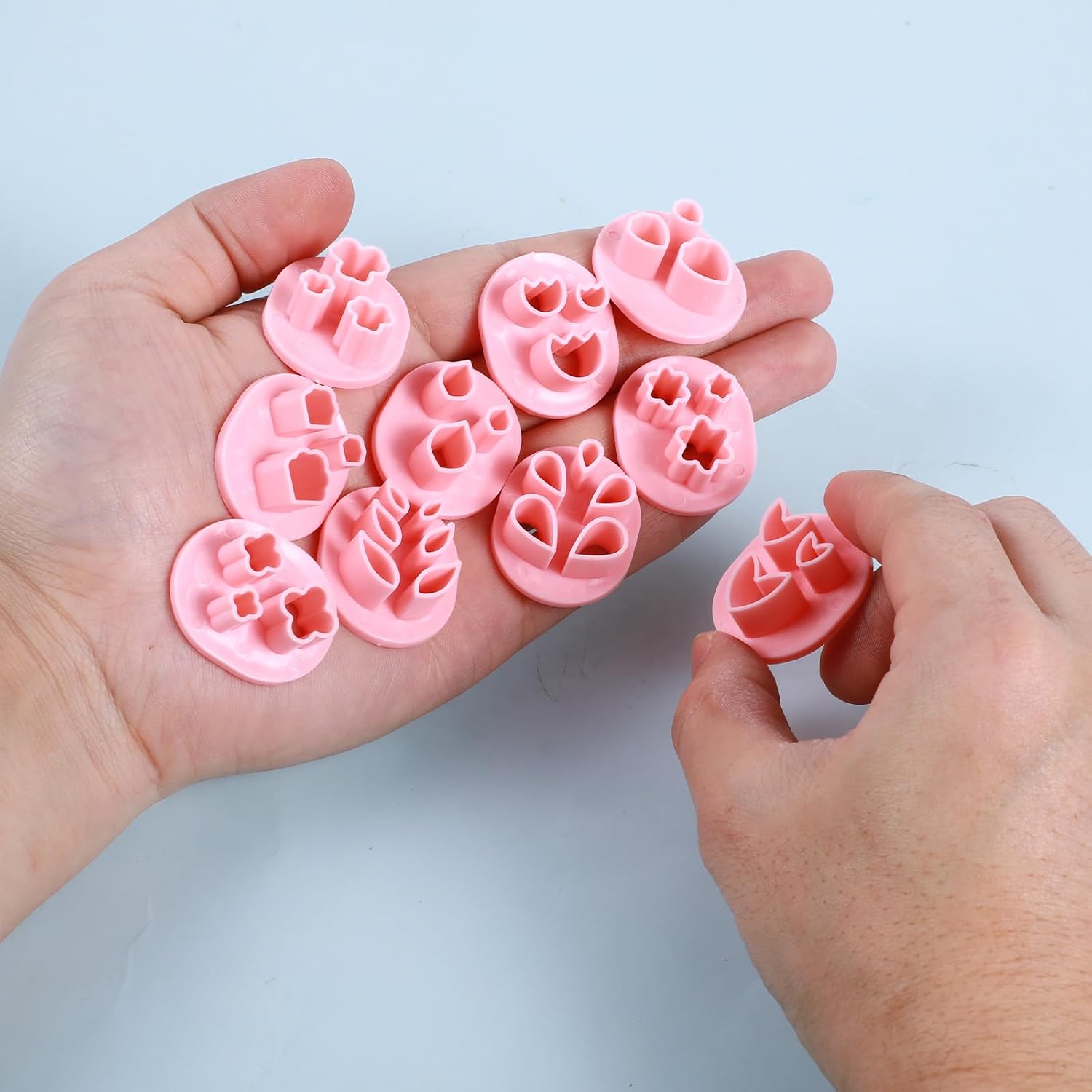 JJUNW 10 Pcs Mini Polymer Clay Cutters, Floral Leaf Shapes Polymer Clay Molds Polymer Clay Earring Cutters, Polymer Clay Kit for DIY Tools Jewelry Earrings Making