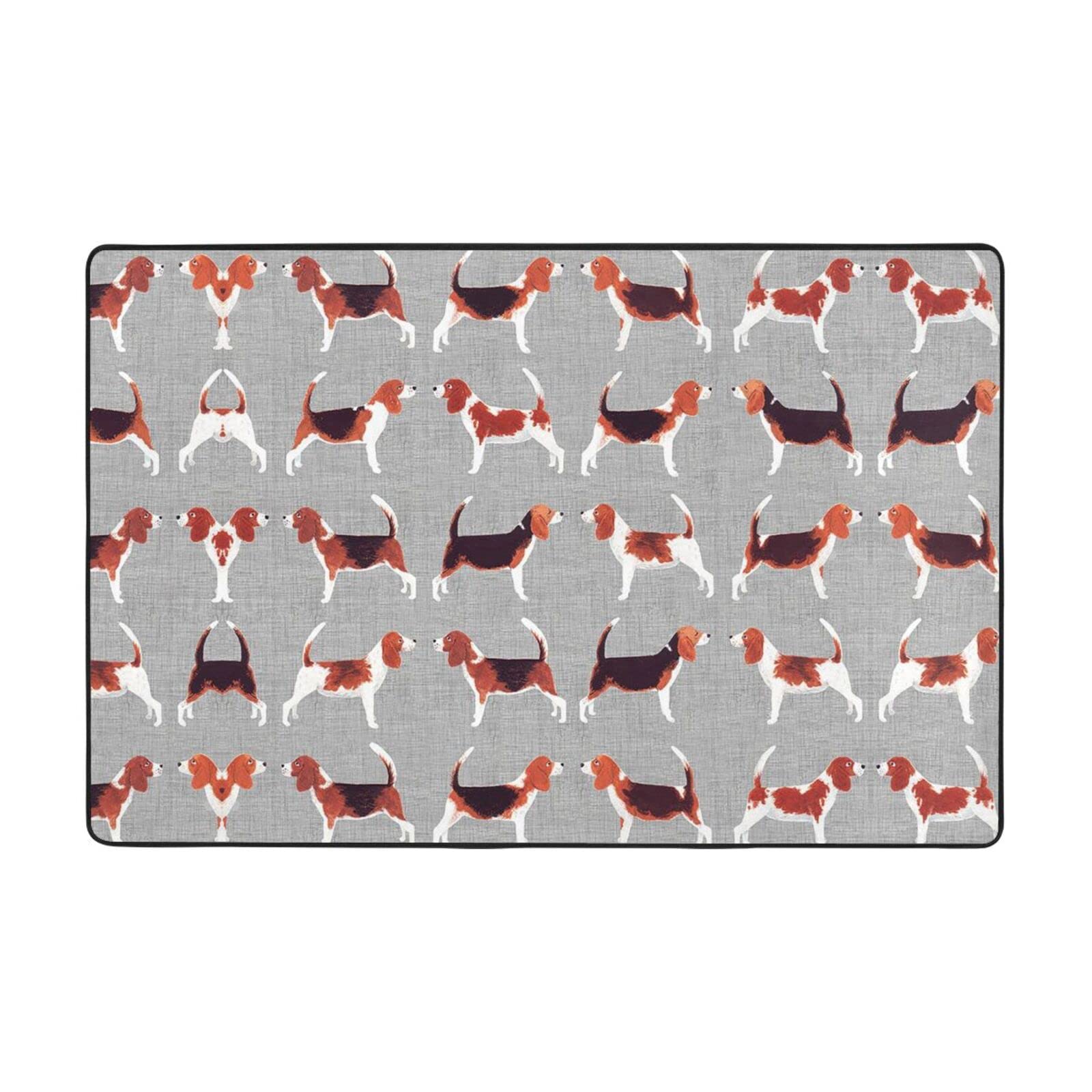 Tapis Beagle doux salon et chambre déco en deux tailles