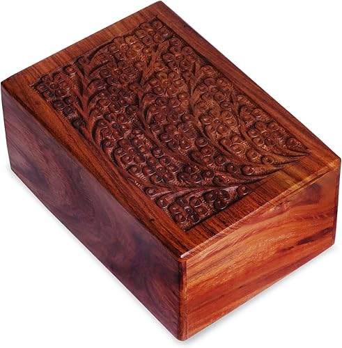 EARTHLY HOME Urna de recuerdo para cenizas urna de madera para cenizas humanas de mascotas urna de cremación funeraria para cenizas urna de perro