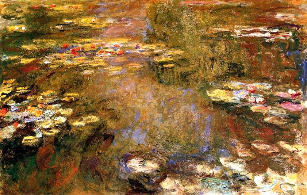 Amazon.co.jp: つの絵画 睡蓮の池 クロード・モネの庭園 キャンバス上