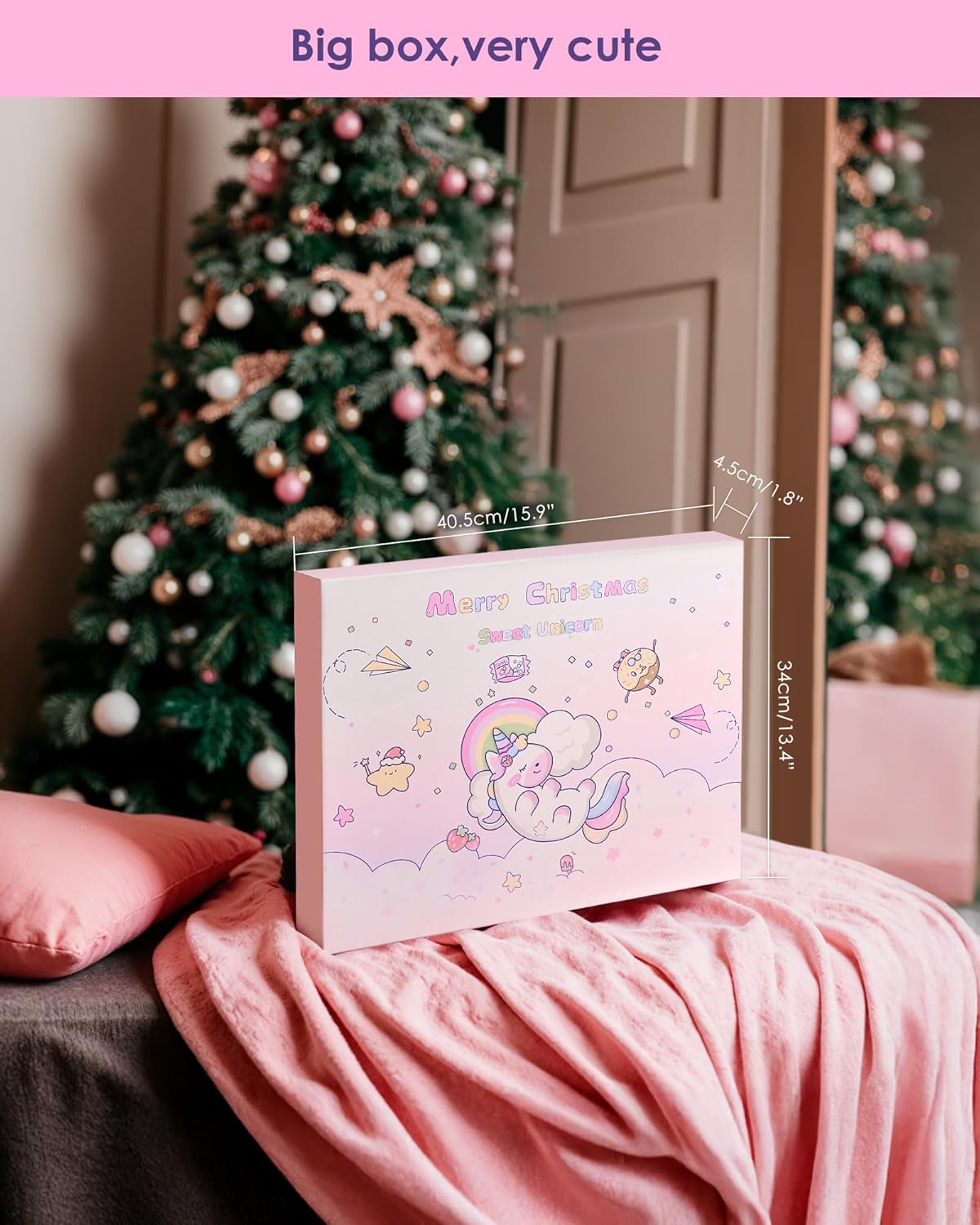 Advent Calendar 2025 for Girls, 24-Day Fantasy Unicorn Christmas Countdown Calendar, Perfect Holiday Gift Suitable for Girls Aged 3-9, Includes Accessories, Stationery - Image 2