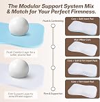 Cervical Neck Pillow for Neck & Shoulder Support, Adjustable Memory Foam Pillow with Customizable Height and Firmness, Ergonomic Pillow for Side, Back, Stomach and Combination Sleepers, White