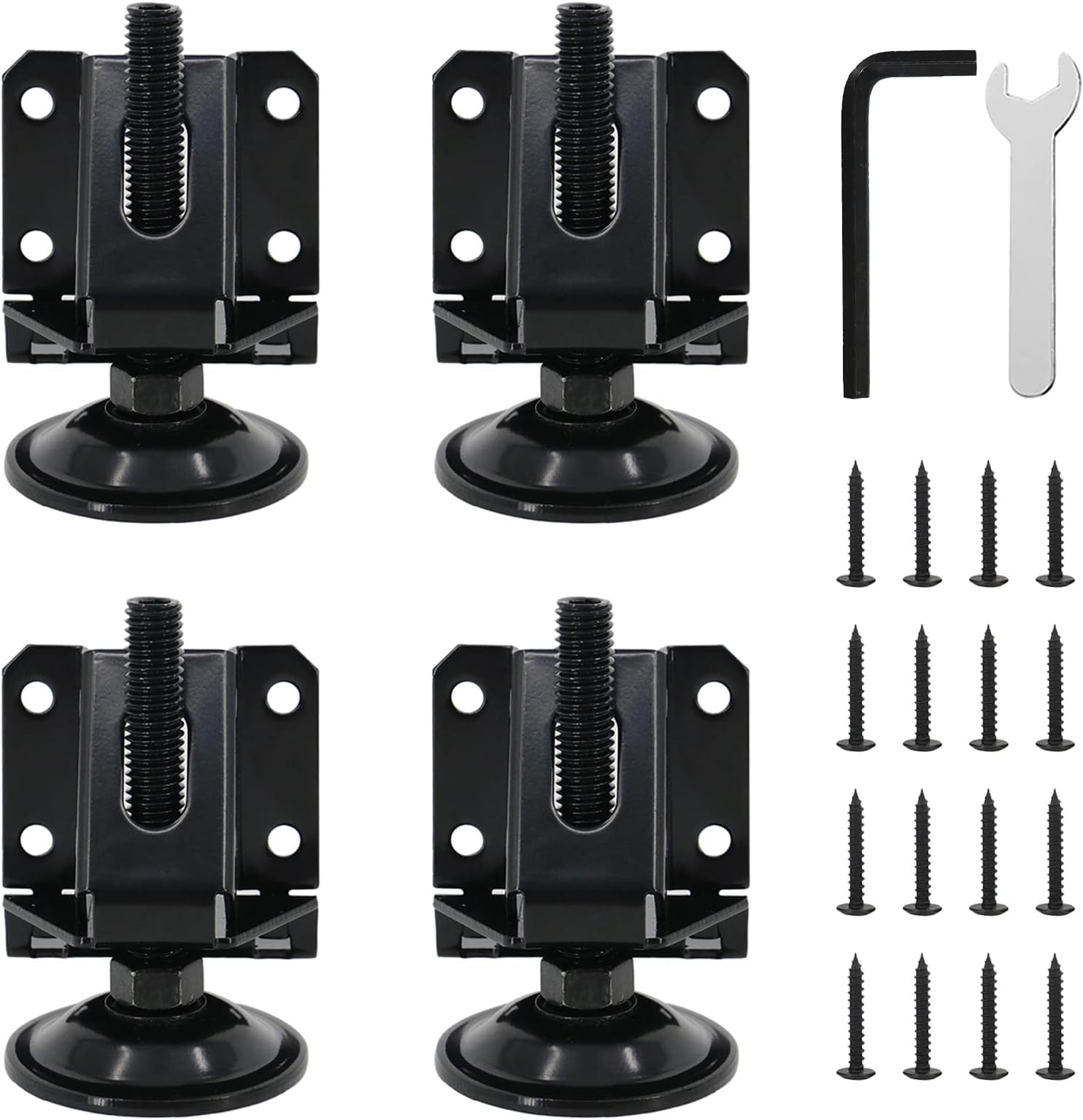 Artilife 4 Pack Leveling Feet,Heavy Duty Furniture Levelers,Adjustable Table Legs Leveler with Lock Hexagon Nuts for Cabinets or Tables to Adjust Height of The Legs