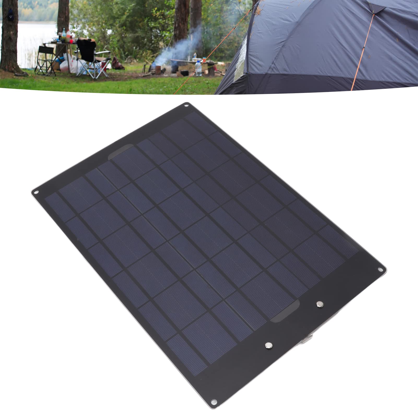 Amazon.co.jp: ソーラーパネル 50W ポータブル 太陽電池パネル 高変換