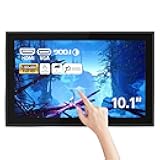 10.1-Inch Touchscreen Monitor Embedded Industrial Display 1280x800P with HDMI/VGA Interface, Multi-Point Capacitive Touch Screen/VESA, Suitable for Offices, POS, Restaurants, Bars, Gyms, Warehouses