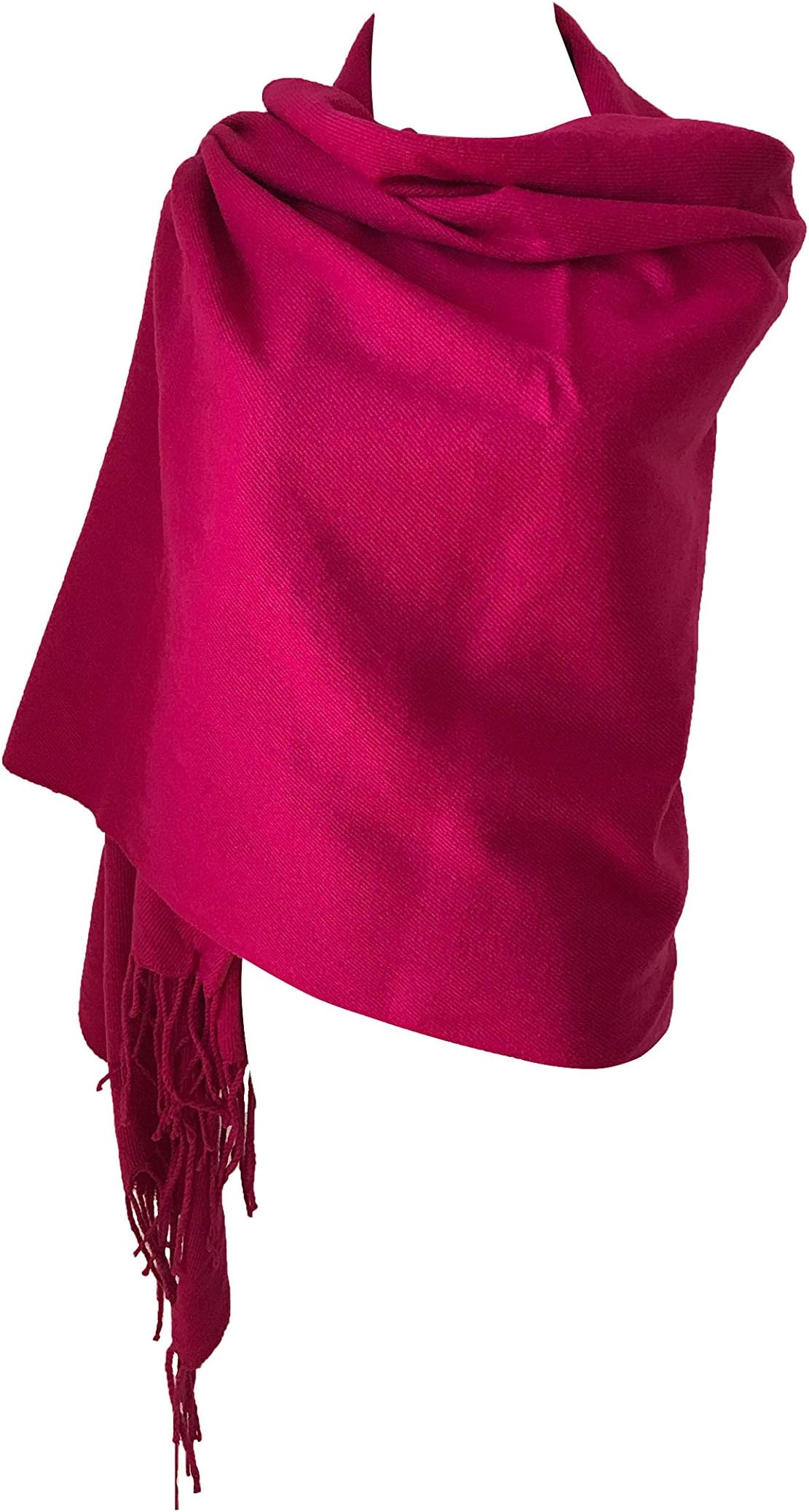 JOSENI Solid Color Pashmina Blanket Scarf Large Winter Wrap Shawl for Women Men