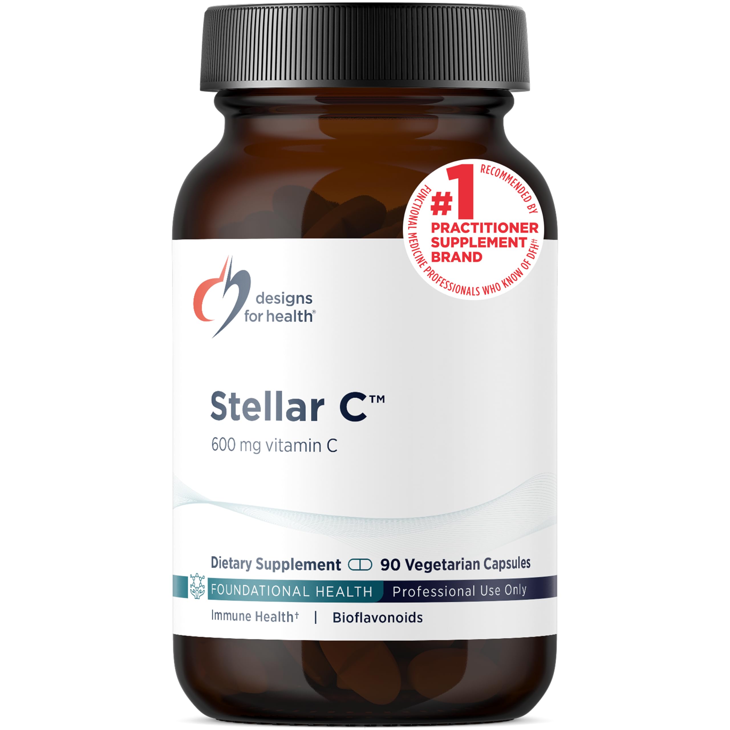 Designs for Health Stellar Vitamin C + Quercetin Supplements - Citrus Bioflavonoids + Quercetin with Vitamin C and Zinc for Enhanced Immune Support and Optimal Absorption (90 Capsules)