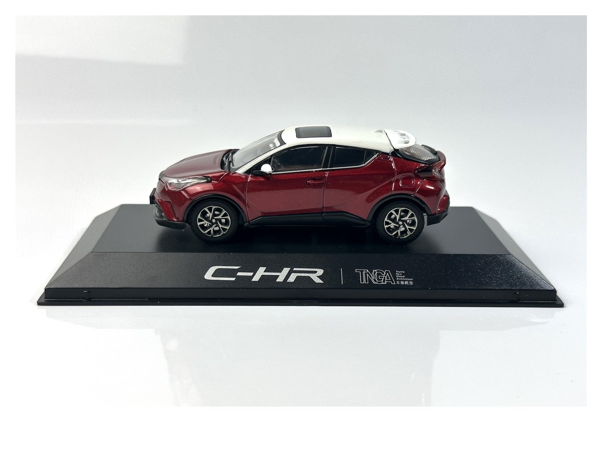1 43 Per GAC Toyota C-HR Bicolore Modello Auto Giocattolo In Metallo Pressofuso Esposizione A Sorpresa Per Il Compleanno(Nero)