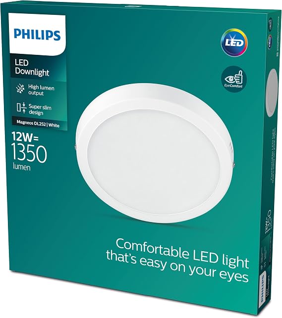 Philips Magneos Yuvarlak Tavan Lambası 12W 1350 Lumen 4000K Gün Işığı (21 cm) [Enerji Sınıfı F]