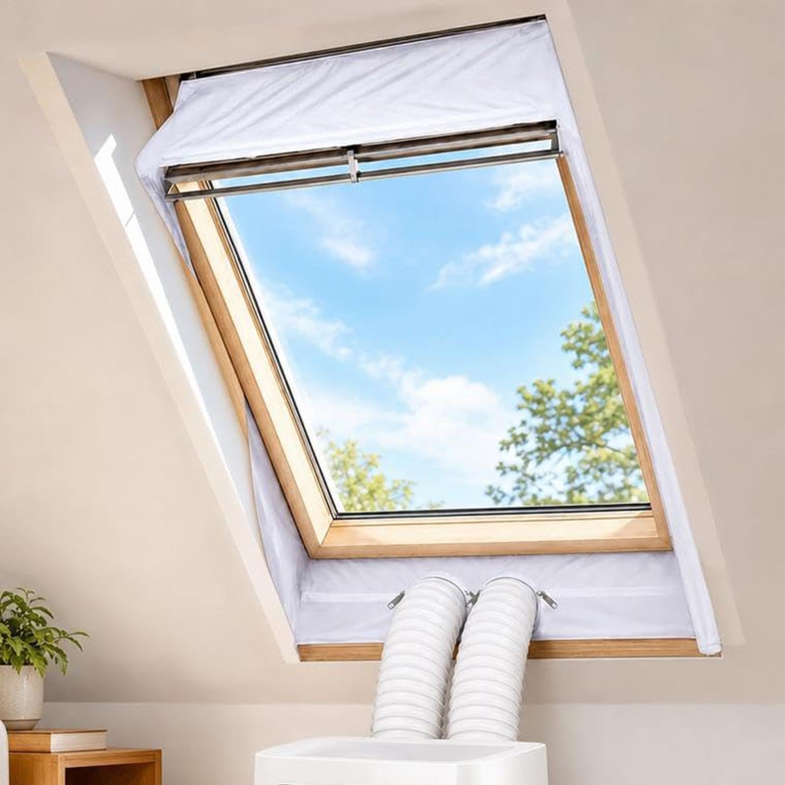 Kit Di Guarnizioni Per Finestre AC Portatili Kit Di Ventilazione Universale | Il tessuto sigillante con doppia cerniera blocca l'aria calda e blocca le correnti d'aria. Il design a risparmio energetico
