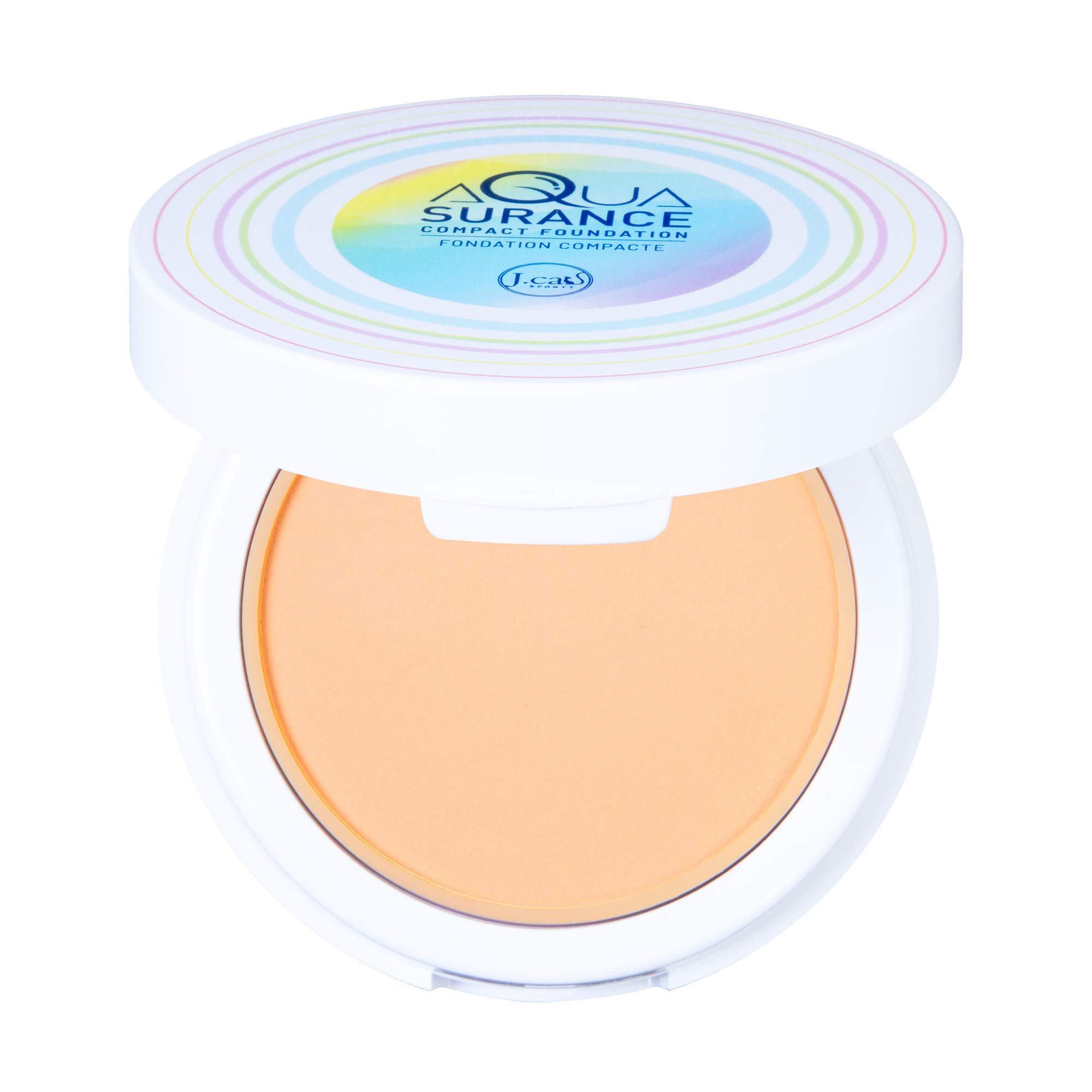 J.CAT BEAUTYAquasurance Compact Foundation, Water-Infused Full Coverage Powder Foundation, Helps Minimize Pores for Natural Flawless Complexion, Porcelain