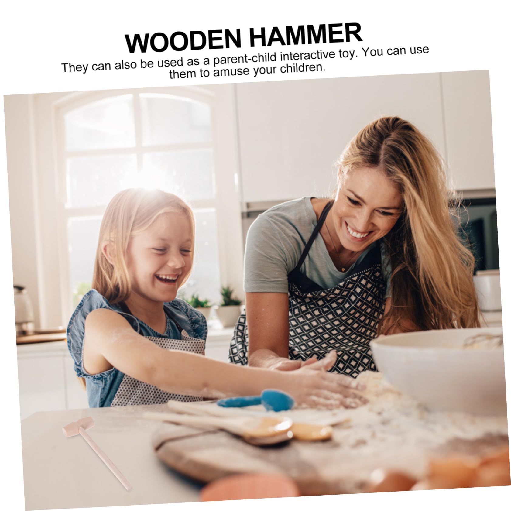 IMIKEYA 1set Mini Wooden Hammers Wood Beat for Educational Cake Making Ergonomic Grip for Home Decoration and Play Activities 10pcs