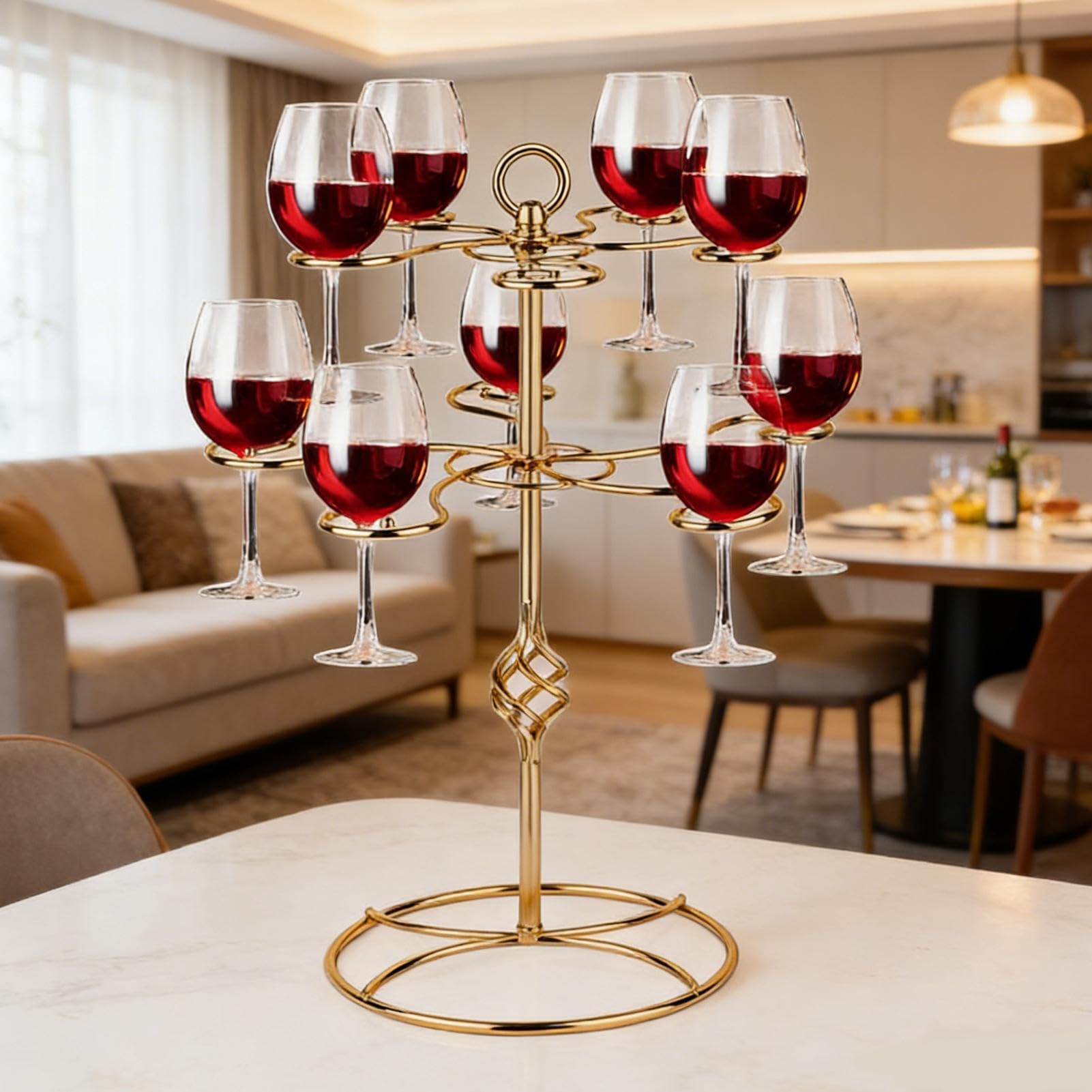 Albero per Cocktail Display per Bevande A Due Livelli con Dieci