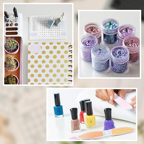 Miniatura 4 de 12 hojas de calcomanías pequeñas de números para calendario, incluye 4 números cuadrados pequeños y símbolos, 8 calcomanías redondas de fecha con