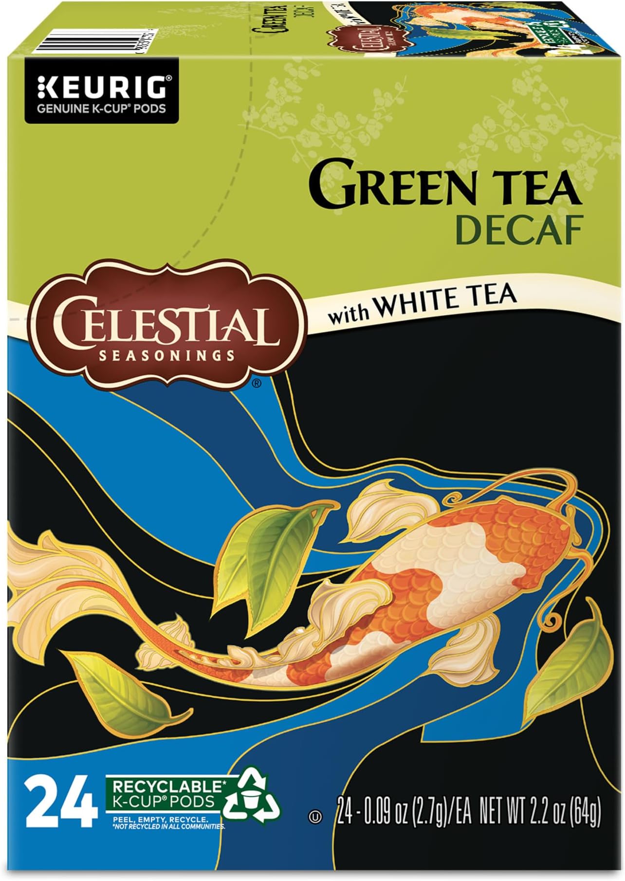Celestial Seasonings Decaf Green Tea, KCup Portion Pack