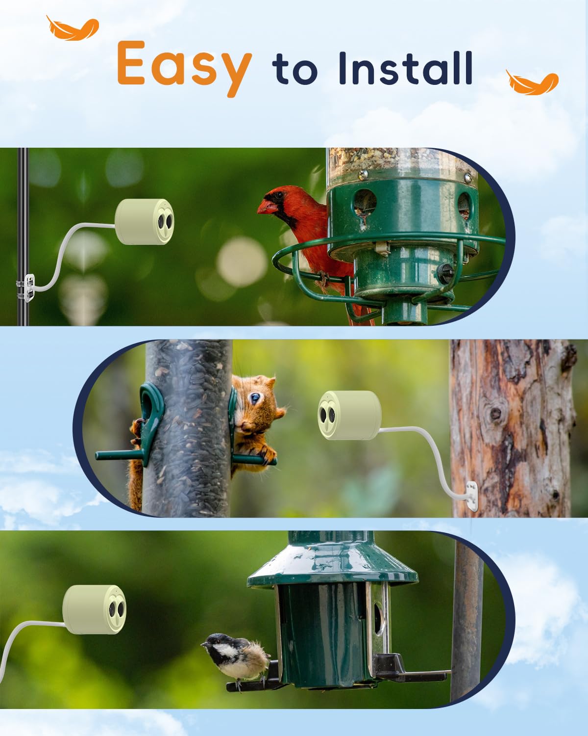 Hibird - Telecamera per bird watching 5G, intelligenza artificiale intelligente per identificare e catturare automaticamente oltre 10000 specie di uccelli, IP66, mini telecamera wireless con pannello