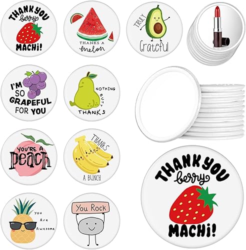 Barydat 72 piezas de regalos de agradecimiento, espejo compacto a granel, regalos de agradecimiento a los empleados, espejo de bolsillo para